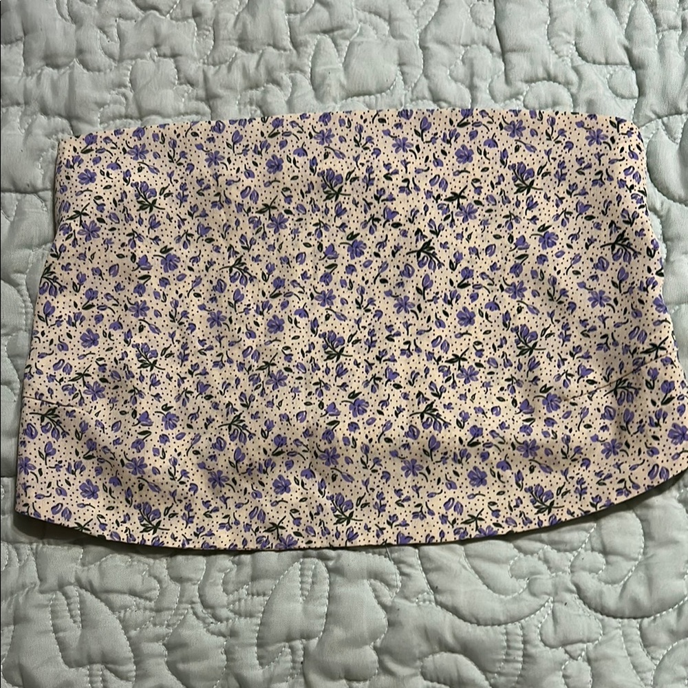 Pink Tan Bubble Mini Crop Top for Cocktail